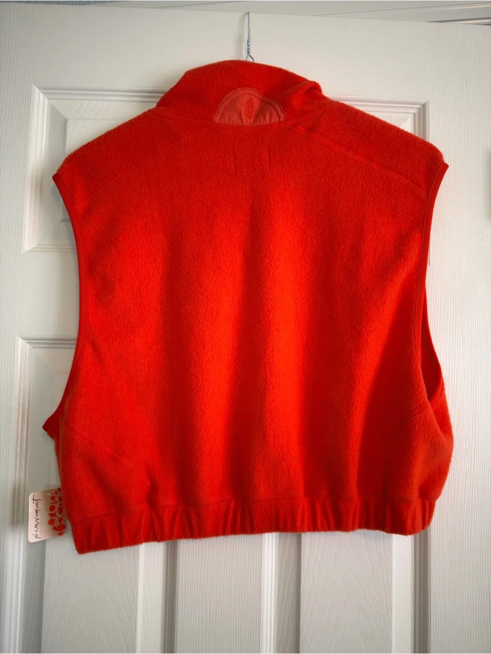 NWT Free People Red Cropped Fleece Vest